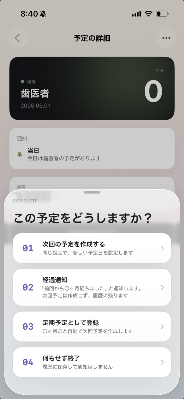 終わった予定も次につながる